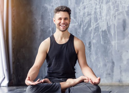 Man doing yoga